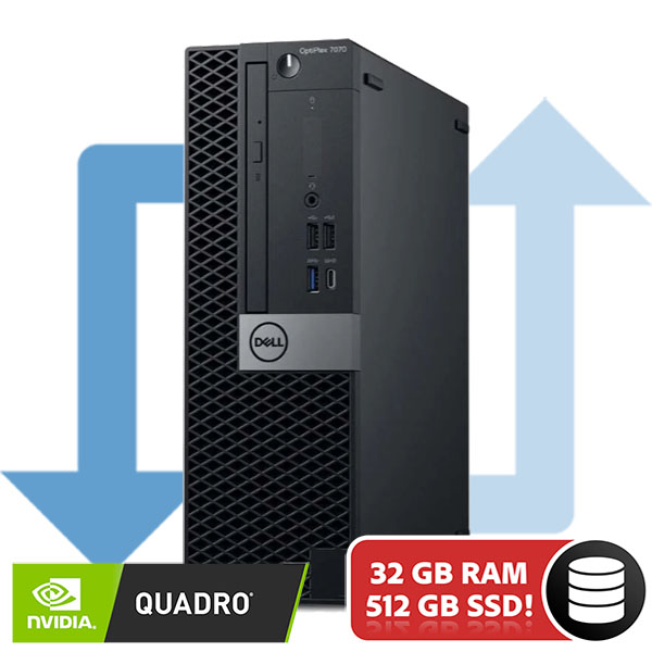 Dell Optiplex 7070 SFF Intel Core i7-9700 | 512GB SSD | 32GB | QUADRO P1000 4GB | W11 PRO
