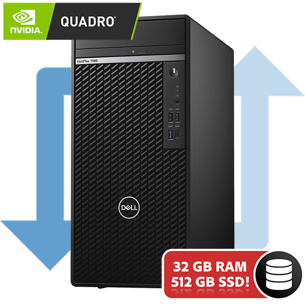 Dell Optiplex 7080 MT Intel Core i5-10500 | 512GB SSD | 32GB | QUADRO P2000 5GB | W11 PRO