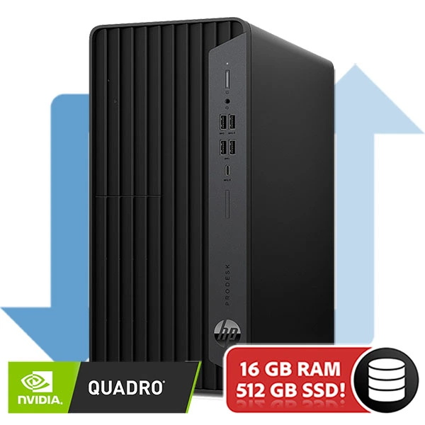 HP ProDesk 600 G6 MT Intel Core i5-10500 | 512GB SSD | 16GB | QUADRO P600 2GB | W11 PRO HP ProDesk 600 G6 MT Intel Core i5-10500 | 512GB SSD | 16GB | QUADRO P600 2GB | W11 PRO